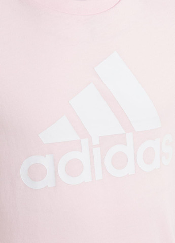 Розовая демисезонная футболка essentials big logo adidas