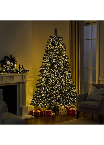 Гірлянда-нитка Роса Хвойна лапа 3000 LED 100 метрів зелена нитка, жовтий GarlandoPro (366740506)