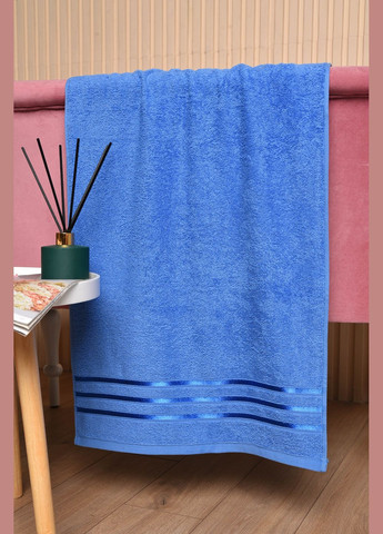 Let's Shop полотенце для лица махровое синего цвета однотонный синий производство - Узбекистан