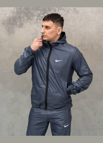 Графитовый демисезонный костюм водоотталкивающая европлащевка подкладка – нейлон No Brand