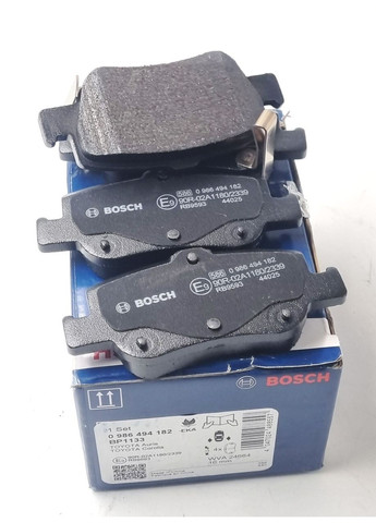 Колодки гальмівні задні 0986494182, Toyota Corolla, Auris 2002- OEM 04466-02191 Bosch (354823045)