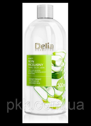 Мицеллярная вода для снятия макияжа Глубоко очищающая с экстрактом зеленого чая, 500 мл Delia Cosmetics (311538147)