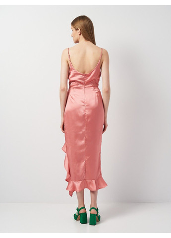 Розовое коктейльное платье Missguided однотонное