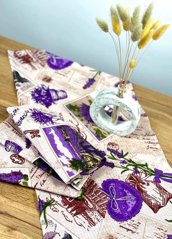 Полотенца вафельные "Прованс" 55х35 см (комплект 4шт) Homedec цветочный комбинированный