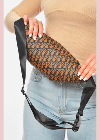 Бананка женская из экокожи коричневого цвета Let's Shop (329405048)