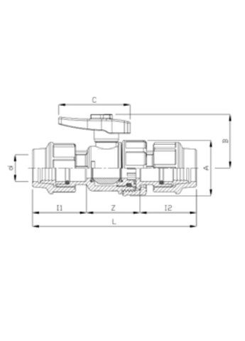 Компресійний ПЕ кульовий кран 25 мм ITAL (316088545)