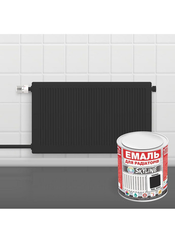 Акриловая эмаль для радиаторов термостойкая глянцевая 5 л SkyLine (283326442)