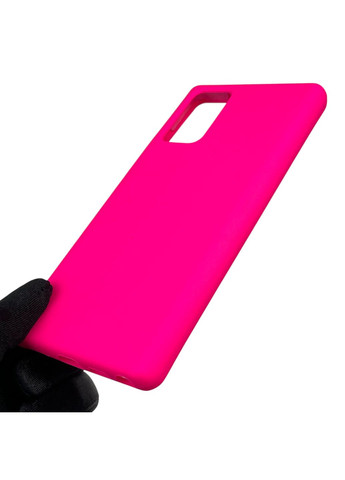 Чохол для Galaxy Note 20 (SM-N9810) силіконовий з мікрофіброю нековзний на самсунг нот 20 малиновий Samsung (366388249)