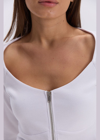 Укороченный женский лонгслив с молнией спереди Arjen (324635197)