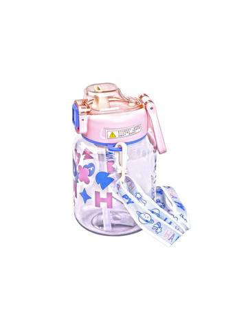 Детская бутылка для воды Gucgres 650 мл с ремешком, Розовая Yiwu (360456680)