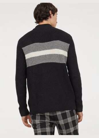 Чорний демісезонний свитер з м'якої пряжі для чоловіка 0935897-001 чорний H&M