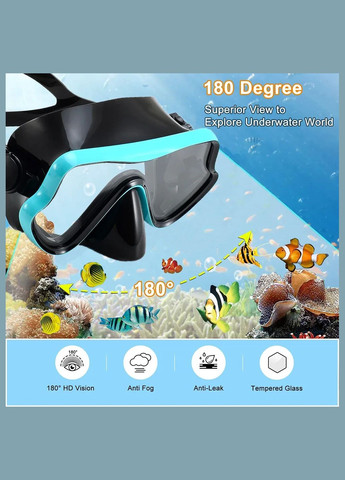 Набір для дайвінгу маска з трубкою M606 Yellow No Brand (350627739)