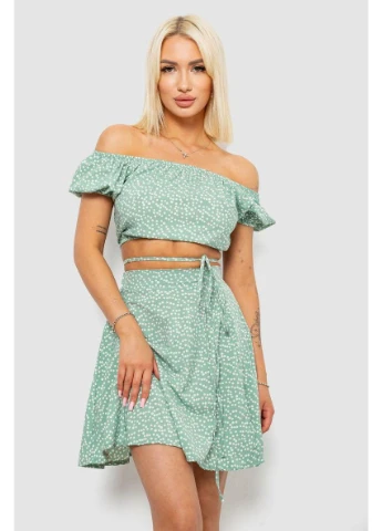 Костюм женский топ и юбка с принтом в горох,, 257R758 No Brand (394990502)
