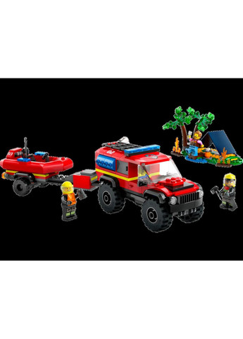 Конструктор Лего Сіті Пожежна машина з рятувальним катером City 60412 Lego (372012296)