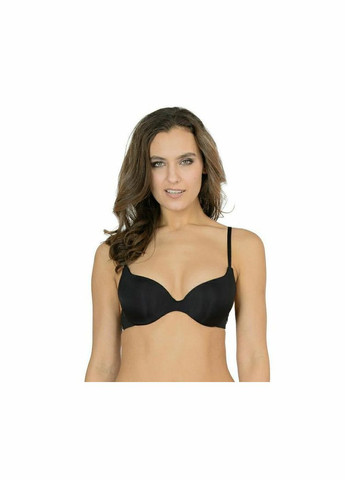 Чорний бюстгальтер з ефектом пушап 1368 білий гладенький SieLei поліамід