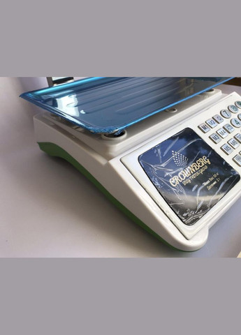 Настільні електричні акумуляторні торгові ваги з дисплеєм та лічильником ціни CB-5008 до 50 кг шаг 2г Crownberg (319159246)