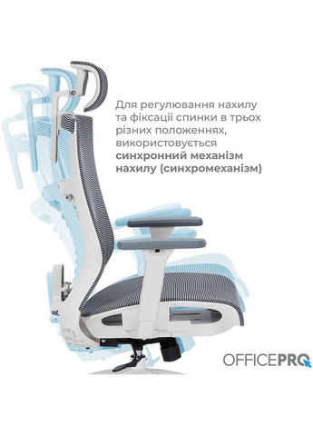 Крісло Balance White/Dark Gray (OC620-W-DG-DG ) OfficePro (341485218)