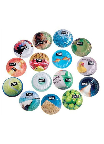 Набор латексных презервативов Color Sensations разноцветные (цена за упаковку, 100 шт.) One (327876605)