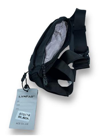 Поясна сумка бананка, 2 л,, 2 відділення, 1 внутрішнє додаткове, регульований ремінь, розміри: 25*9*9 см, чорний Lanpad (268995052)