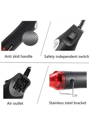 Термофен і термоусадкові трубки 328 шт No Brand (302243089)