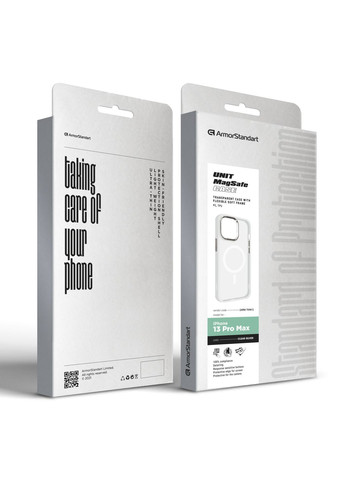 Панель Unit MagSafe для iPhone 13 Pro Max Matte Clear Silver (ARM70461) ArmorStandart (280439240)