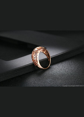 Кільце жіноче "Квіточки" ажурна. Розміри Рожева позолота 18К. Ювелірна біжутерія. No Brand (311222690)