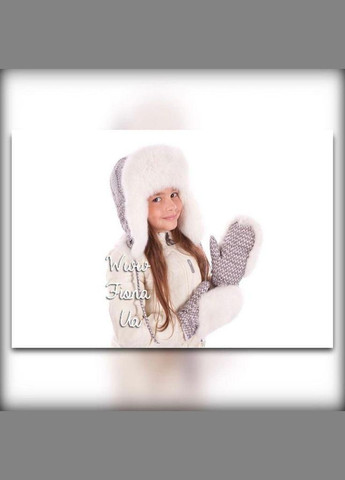 Детские перчатки, арт. AV-3, принт белый кролик, 4-6 лет Fiona (361858284)