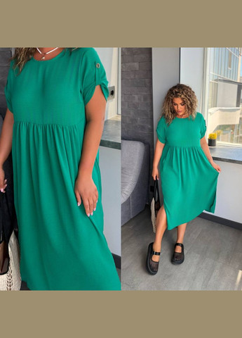 Зелена повсякденний, кежуал жіноча сукня літня Style Point однотонна