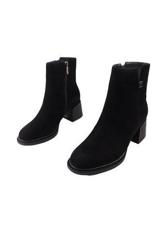 Черные ботильоны женские черные натуральная замша VIDORCCI 80-24DH