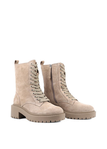 Зимние женские ботинки jr613-1c бежевый велюр Attizzare тканевые