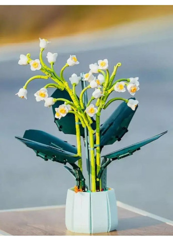 Конструктор 3D Колокольчатая Орхидея, 610 деталей, пластиковый, для развития, творчества и декора комнаты No Brand (364191402)