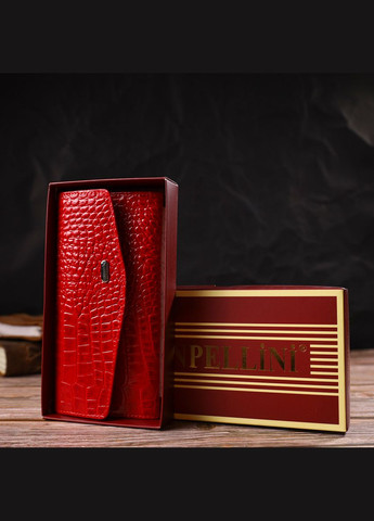 Привабливе жіноче портмоне з натуральної шкіри з тисненням під змію 21699 Canpellini (331913493)