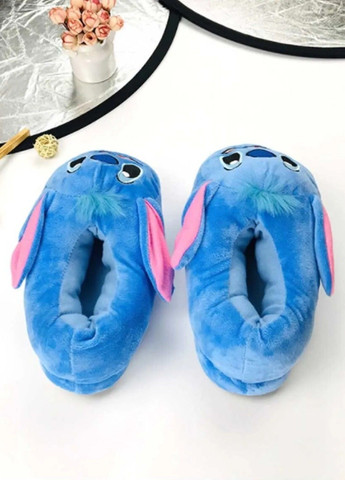 Синие взрослые тапочки кигуруми стич синий Lalapka