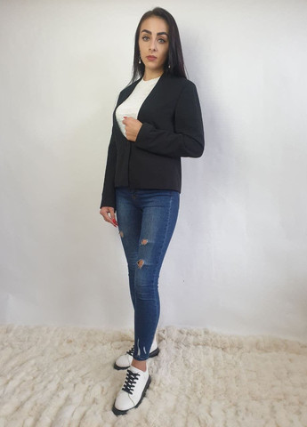 Черный женский жакет pga14897gc черный Silvian Heach однотонный - демисезонный