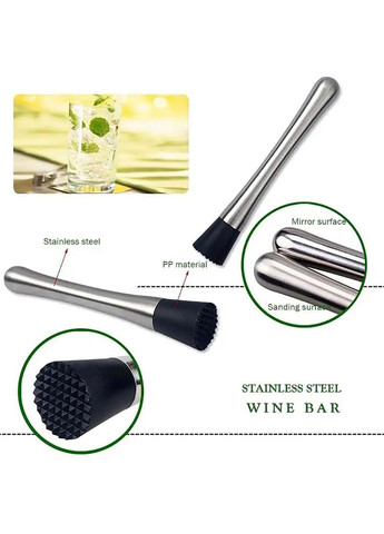 Мадлер толкушка пестик для коктейлей мохито из нержавеющей стали Kitchen Master (341724451)