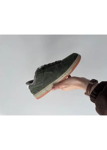Зеленые демисезонные кроссовки мужские nike sb dunk low pro b sequoia | найк сб данк зеленые No Brand