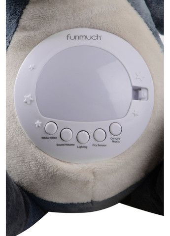Игрушка-ночник Енот с датчиком плача AI и проектором, колесные, белый шум (7120507) FUNMUCH (362214196)