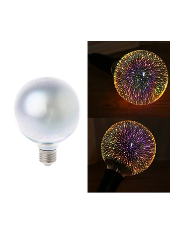 Лампочка 3D фейерверк (8803) / Лампа-нічник / Декоративна LED лампочка / Срібний X-level (329881532)