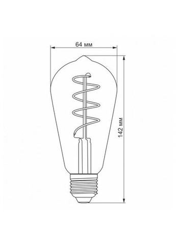 Лампа дімерна Filament VLST64FASD-05272 5 Вт E27 2200 K Бронза (25014) Videx (284106719)