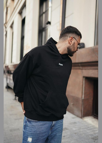 Чоловіче чорне стильне оверсайз худі з трендовим принтом No Brand (370964214)