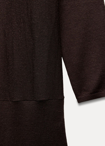 Коричнева повсякденний сукня Zara однотонна