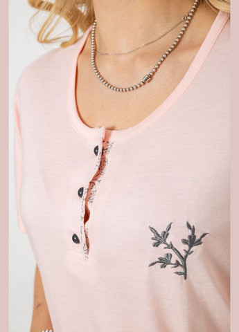 Персиковая пижама женская с принтом,, 243r7001 Stil Moda