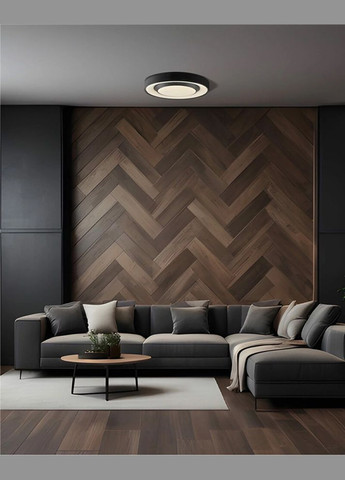 Люстра із пультом світлодіодна, стельовий світильник 326690 Zygmunt 40 Led 1x48W 3000K-6000K 5300Lm IP44 Bk (094428) Goldlux (361312204)