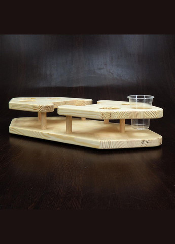 Підставка для чарок з дерева Тадео 40 бланже (НБС-400601) No Brand (327847357)