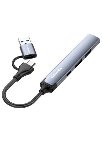 Концентратор (CW-HUB06) Colorway USB-A/USB-C 4-in-1 USB2.0х2/USB3.0/USB-C2.0 (368562552)