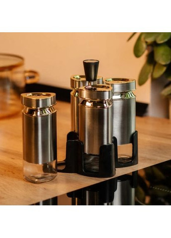Органайзер набор Condiment Set для специй на подставке с 4 баночки по 120 мл No Brand (361309612)