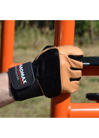 Перчатки для фитнеса MadMax MFG-269 Professional Brown Mad Max (370952695)