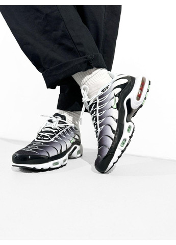 Чорні Осінні кросівки чоловічі nike air max tn plus white black mint найк аір макс тн плюс No Brand