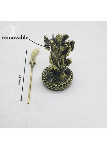 Антикварна вінтажна ретро мідна латунна статуетка Бога війни Гуань Гун No Brand (292260647)