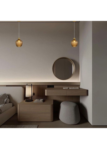 Скляний підвіс 21см з кавовим плафоном (800-P3148-1 CF) No Brand (370072509)